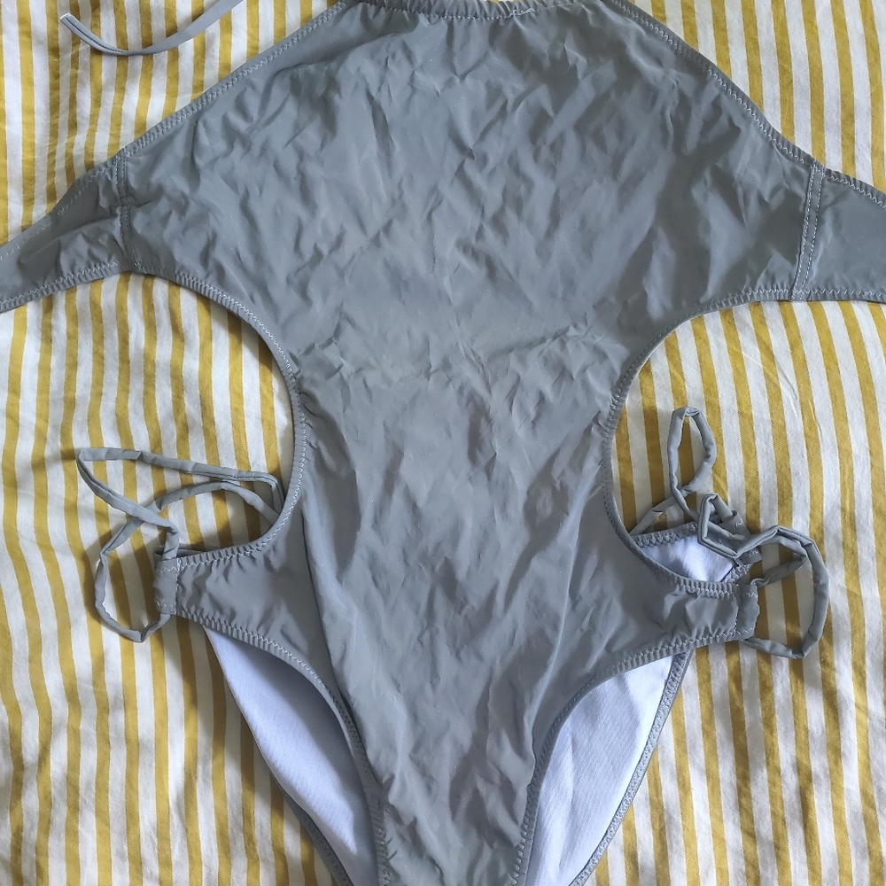 Reflective one piece swimsuit